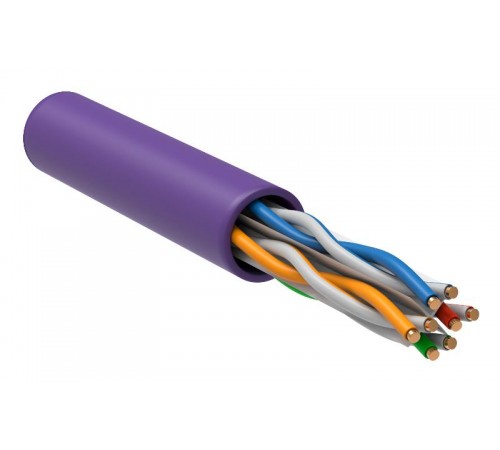 Каб. в. п. U/UTP кат. 6 4х2х23AWG solid LSZH 305м фиол.  LC1-C604-126  ITK