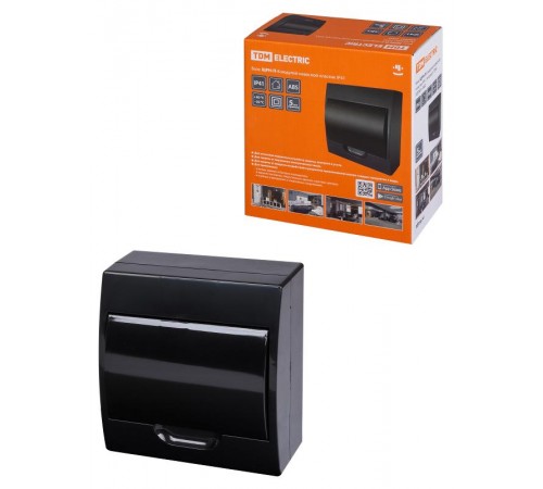 Бокс пластиковый навесной ЩРН-П-8 модулей IP41, Антрацит  SQ0901-0902  TDM