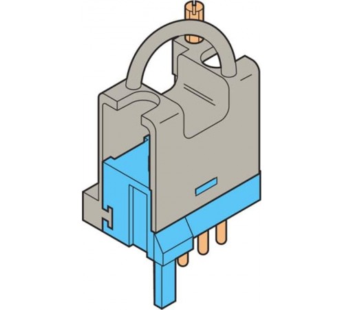 Разъем FIP-1/4-D для цепей полярности, со стороны 1-2-3-4, для установки контактов BRE-T, четырехполюсный  1SNA166555R2200  TE