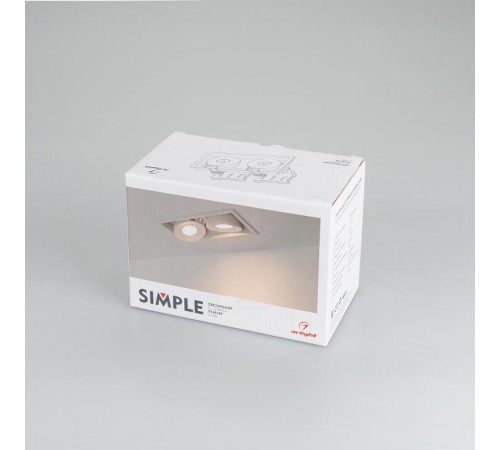 Светильник CL-SIMPLE-S148x80-2x9W Day4000 (WH, 45 deg)  028150  Arlight