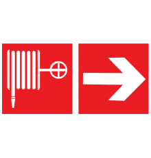 пиктограмма "ПОЖАРНЫЙ КРАН / СТРЕЛКА" 300х150мм для аварийно-эвакуационного светильника Giant/Vision/Twofold/Evade  V5-EM03-60.003.045  VARTON