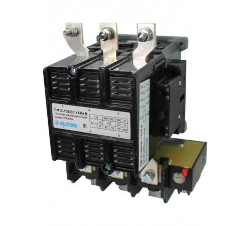 ПМ12-100200 УХЛ4 В, 380В/50Гц, 2з+2р, 100А, нереверсивный, с реле РТТ-325 85- 115А, IP00, пускатель электромагнитный (ЭТ)  ET504289  Электротехник