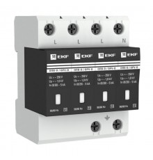 Ограничитель импульсных напряжений серии ОПВ-D/4P In 5кА 230В (с сигнализацией) EKF PROxima  opv-d4  EKF
