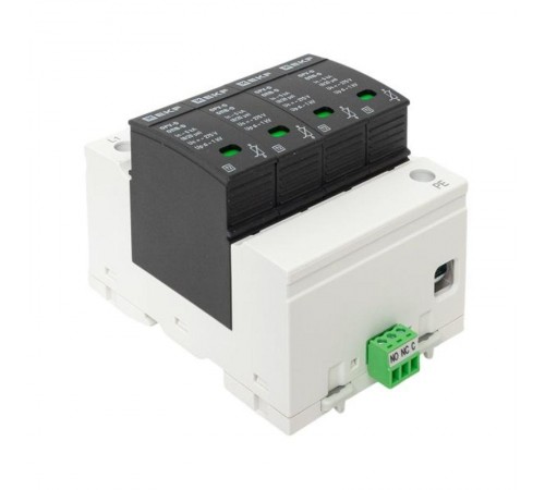 Ограничитель импульсных напряжений серии ОПВ-D/4P In 5кА 230В (с сигнализацией) EKF PROxima  opv-d4  EKF