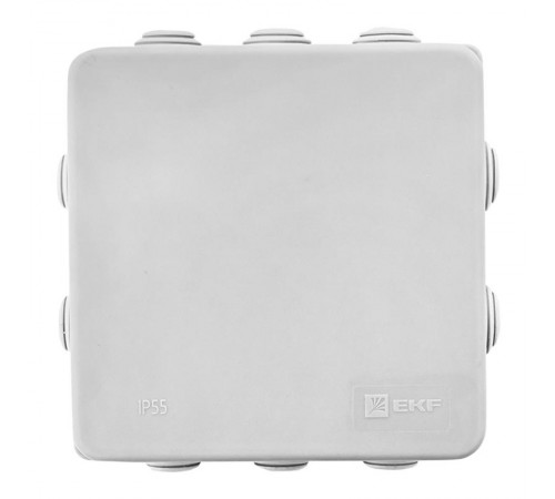 Коробка распределительная КМР-030-014 с крышкой наружная (100х100х50), 10 мембранных вводов IP54 EKF PROxima  plc-kmr-030-014  EKF