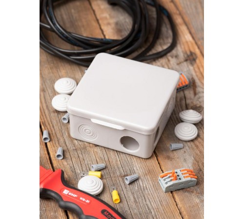 Коробка распределительная КМР-030-014 с крышкой наружная (100х100х50), 10 мембранных вводов IP54 EKF PROxima  plc-kmr-030-014  EKF