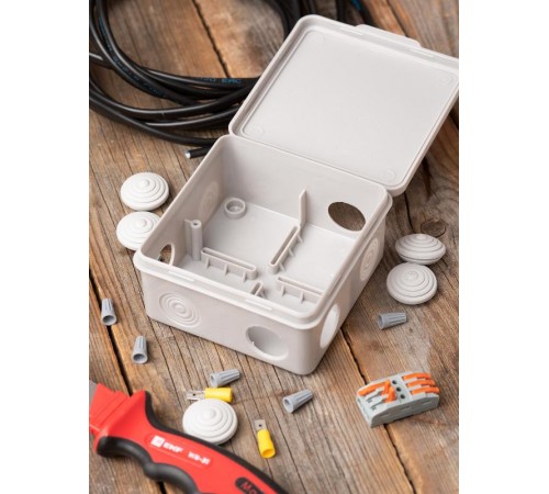 Коробка распределительная КМР-030-014 с крышкой наружная (100х100х50), 10 мембранных вводов IP54 EKF PROxima  plc-kmr-030-014  EKF