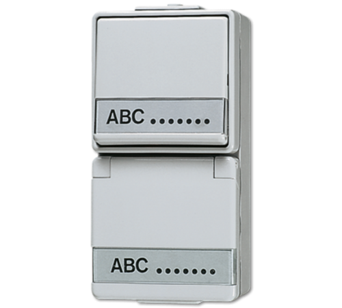 Штепсельная розетка SCHUKO для накладного монтажа с универсальным выключателем IP44  676NAW  Jung