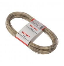 Трос стальной в ПВХ оплетке d=2,0 мм, прозрачный (моток 20 м)  09-5120  REXANT