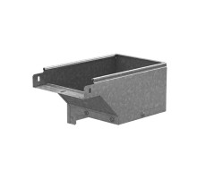 Поворот вертикальный вниз левый к лотку 100х50, толщ. 1,0 мм, Сендзимир цинк, 070115  ПВНЛ-100х50-1,0-СЦ   Ostec