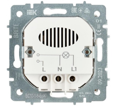 BRITE Выключ. карточный 30А ВС10-1-8-БрЖ жемч.  BR-V11-0-10-K36  IEK