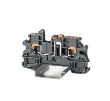 Клемма расцепительная, зажим push-in, 2 точки подключения, 4 кв.мм, серая  IPR-4-MT  DKC