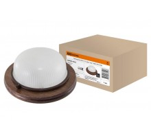 Светильник пылевлагозащищенный под лампу для ЖКХ НПБ1101 венге круг 100Вт IP54  SQ0303-0425  TDM