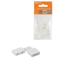 Коннектор для жесткого L-соединения двух светодиодных RGB лент шириной 10 мм, (уп. 2 шт)  SQ0331-0413  TDM