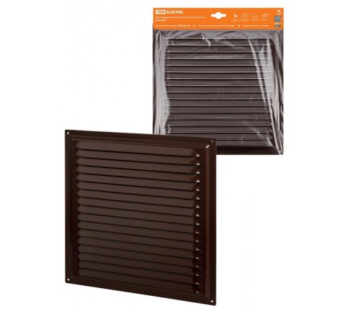 Решетка металл. 300х300, коричневая, с покрытием полимерной эмалью  SQ1807-0710  TDM