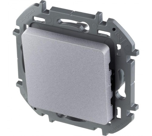 Inspiria Алюминий Переключатель промежуточный винтовые клеммы 1-клавишный С/У без рамки  673682  Legrand