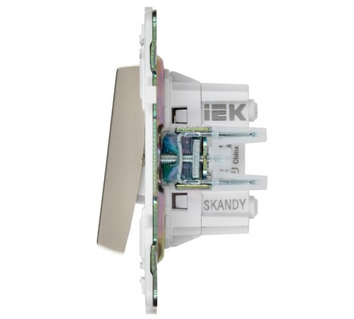 SKANDY Выключатель 2-клавишный перекрестный 10А SK-V06Sh шампань   SK-V23-0-10-K37  IEK