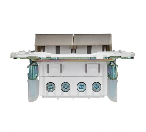 SKANDY Выключатель 2-клавишный перекрестный 10А SK-V06Sh шампань   SK-V23-0-10-K37  IEK