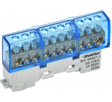 TEKFOR Шина N "ноль" изолированная на универсальном держателе 8х12-10-С  TF-NN20-10-KL-K07  IEK