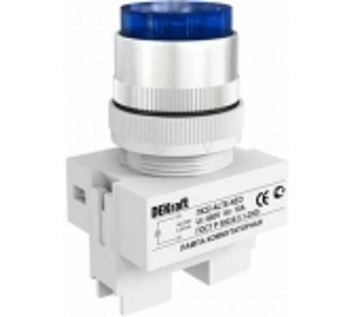 Лампа комм. ALTE 22 мм Цвет:СИНИЙ неон 220В ЛK-22   25010DEK  DEKraft