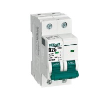 Выключатель автоматический без теплозащиты двухполюсный ВА-103М2P 25А характеристика D 6кА  12549DEK  Dekraft