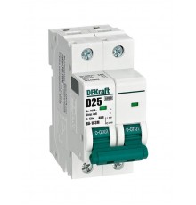 Выключатель автоматический без теплозащиты двухполюсный ВА-103М2P 25А характеристика D 6кА  12549DEK  Dekraft