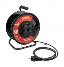 Удлинитель силовой КГ на катушке 4 гнезда, с/з, 30м, 3х2,5мм, IP44 с выключателем  13-5014  REXANT