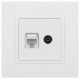14-3110-01 Розетка RJ45+TV, IP20, белый  Б0034314  ЭРА