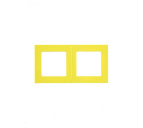 ABB Levit Жёлтый / дымчатый чёрный Рамка 2-ая  3901H-A05020 64W  2CHH015020A6064  ABB
