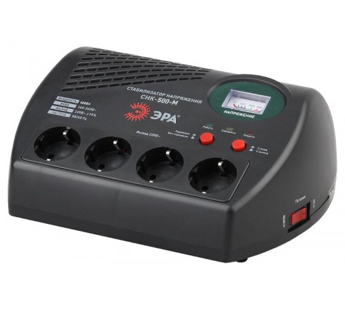 Стабилизатор напряжения компакт. СНК-500-М м.д., 160-260В/220В, 500ВА  Б0031066  ЭРА