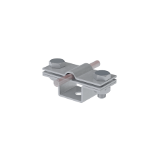 Универсальный держатель на мостовой опоре для прутка  5-8 мм и полосы до 40 мм с 2 пластинами HD  UDMO2-D5-8-B40 HD  КМ-профиль