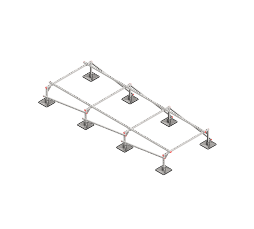 Опорная конструкция для установки оборудования TECHNORAPTOR STEELFOOT 1500х4000 тип 1  KM-TR-STF-SSEI-1500-4000-1  КМ - профиль
