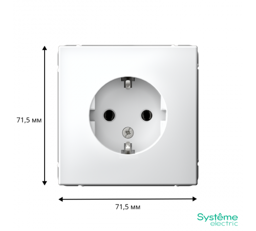ArtGallery Белый Розетка с заземлением, 16А, механизм  GAL000143  SE