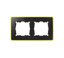 Simon 82 Рамка декоративная, 2 поста, Select, Neon, S82 Detail, графит-жёлтый  8201620-262  Simon
