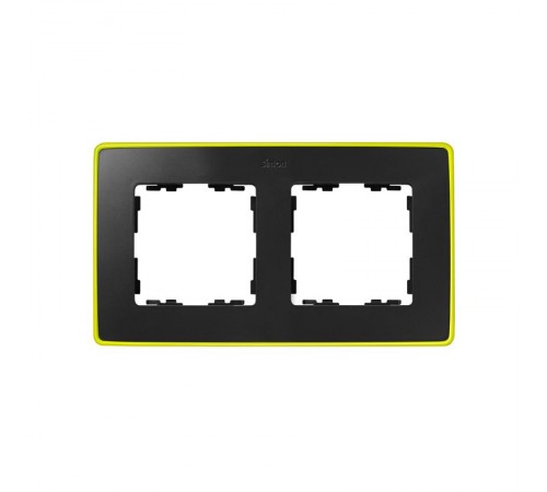 Simon 82 Рамка декоративная, 2 поста, Select, Neon, S82 Detail, графит-жёлтый  8201620-262  Simon