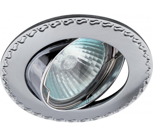 Светильник точечный встраиваемый под лампу KL23 А 50Вт MR16 сатин хром/хром литой  C0043712  ЭРА