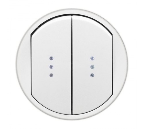 Celiane Белый Клавиша 2-ая с подсветкой  068004  Legrand