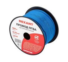 Провод ПГВА REXANT 1х0.75 мм, синий, бухта 100 м 01-6505  REXANT