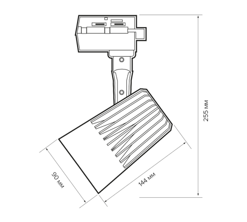Светильник светодиодный трековый однофазный PTR 0140-2 40w 4000K 24° WH (белый) IP40  .5022775  Jazzway