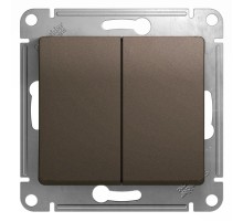 Glossa Шоколад Переключатель 2-клавишный, сх.6, 10АХ  GSL000865  SE