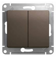 Glossa Шоколад Переключатель 2-клавишный, сх.6, 10АХ  GSL000865  SE