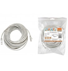 Патч-корд народный U/UTP Cat 5e 4PR 24AWG PVC, литой 15 м, серый  SQ0115-0009  TDM