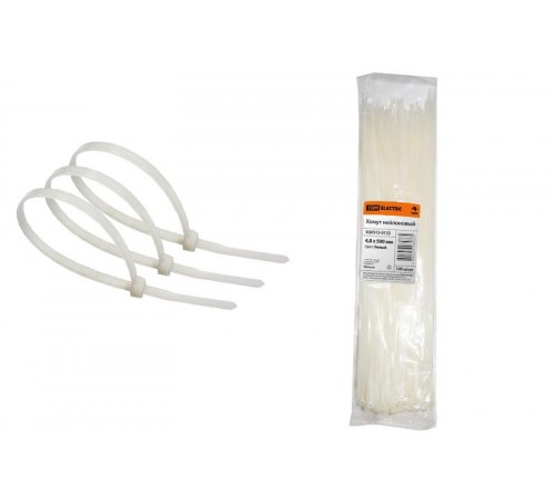Хомут 4,8х500мм нейлон (белый) (100шт)   SQ0515-0133  TDM