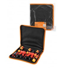 Набор диэлектрического инструмента №2, тканевый пенал, 7 предметов, 1000 В, "ПрофиЭлектрик"   SQ1017-0104  TDM
