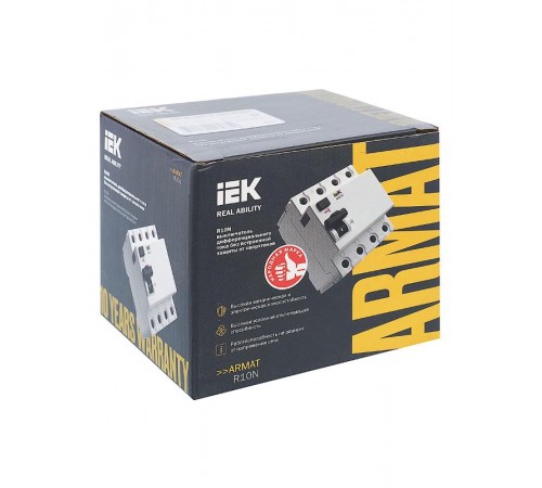 Выключатель дифференциальный (УЗО) R10N 4P 40А 300мА тип AC ARMAT  AR-R10N-4-040C300  IEK