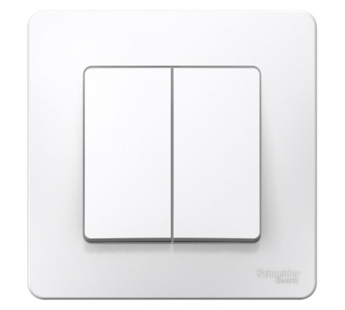 Blanca Белый С/У Переключатель 2-клавишный, 10А, 250B  BLNVS106601  SE