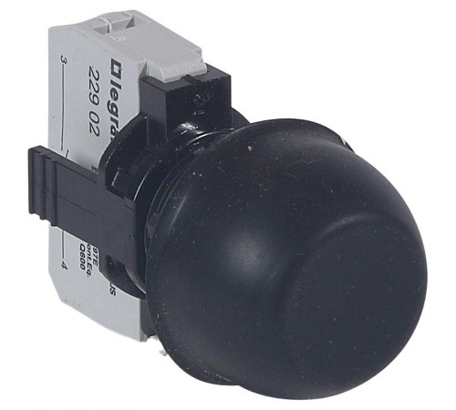 Кнопка с потайным толкателем и защитным колпачком - Osmoz - в сборе - IP 66 - чёрный  023713  Legrand