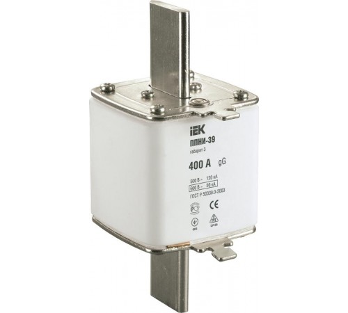 Плавкая вставка предохранителя ППНИ-39, габарит 3,  400А     DPP50-400  IEK