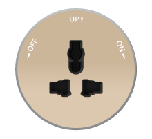 MULTITRACK Розетка универсальная круглая 13 А/250 В ПЕСОЧНЫЙ  MTK13002P  SE