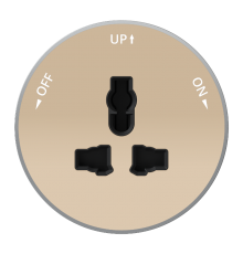 MULTITRACK Розетка универсальная круглая 13 А/250 В ПЕСОЧНЫЙ  MTK13002P  SE